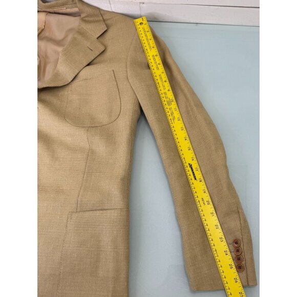Luciano Barbera Blazer Jacket 42L Linen Wool Blend Bemberg Liner Made in Italy - Picture 11 of 11